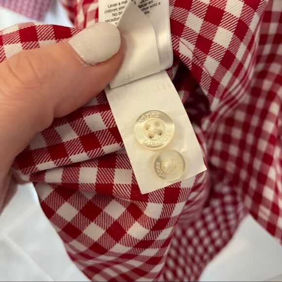 Vineyard Vines Gingham Red Gingham Classic Fit Tucker Shirt Button Down - Picture 5 of 8